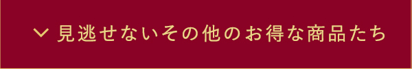 見逃せないその他のお得な商品たち