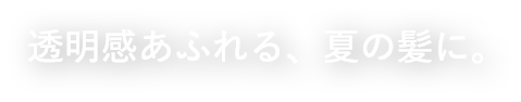 透明感あふれる夏の髪に
