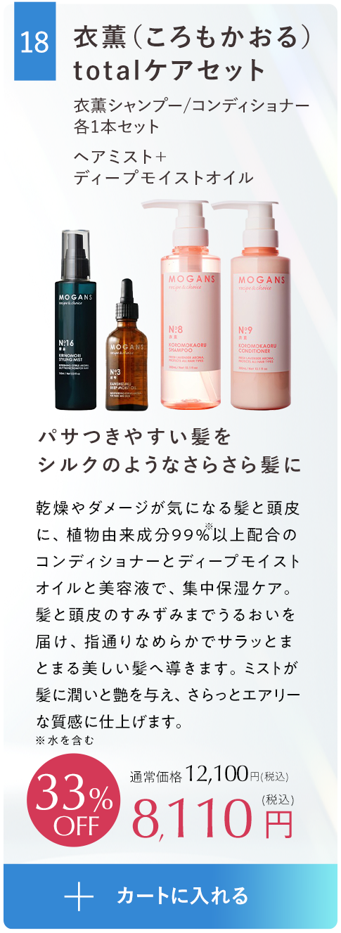 トータルケアセット衣薫（ころもかおる）
